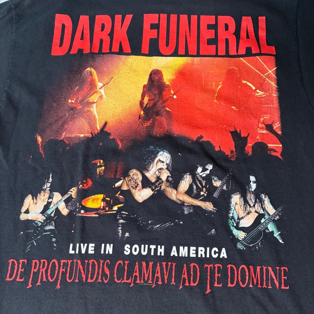 RARE 2005 Dark Funeral live in South American Black Metal Band tee GRAIL - Picture 5 of 8